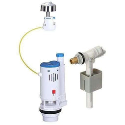 NOVOBAIN Toiletspoelset - Mechanisme en kraan - Doorstroom 3/6L - Verstelbare hoogte (250 tot 510 mm)