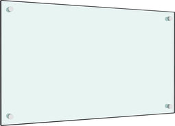 vidaXL - Spatscherm - keuken - 70x40 - cm - gehard - glas - wit