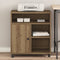vidaXL - Printerstandaard - met - wielen - Artisan - Eiken - 60x50x67 - cm