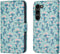 iMoshion Hoesje Geschikt voor Samsung Galaxy S23 Hoesje Met Pasjeshouder - iMoshion Design Bookcase smartphone - Blauw / Blue Flowers