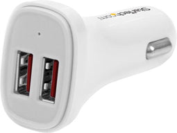 Startech.com Dual-Port USB Auto Lader - 24W/4.8A - Wit