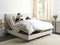 DUKE II - Tweepersoonsbed - Beige - 160 x 200 cm - Polyester