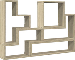 vidaXL - Wandschap - 96x12x64 - cm - bewerkt - hout - sonoma - eikenkleurig
