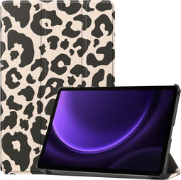 imoshion Tablet Hoes - Geschikt voor Samsung Galaxy Tab S9 11.0 inch FE / Galaxy Tab S10 FE / Galaxy Tab S9 11.0 inch - Design Trifold Bookcase - Leopard