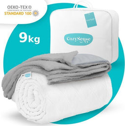 CozySense® - Verzwaringsdeken 9 kg - Dubbelzijdig - Grijs
