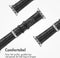 imoshion Lederen krokodil bandje - Geschikt voor Apple Watch 1, 2, 3, 4, 5, 6, 7, 8, 9, 10 (42 mm), SE - 38/40/41 mm - Zwart - One Size