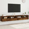 vidaXL - Tv-wandmeubels - 2 - st - 100x30x30 - cm - bewerkt - hout - gerookt - eiken