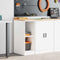 vidaXL - Garagekast - 30x51x85 - cm - massief - grenenhout - wit