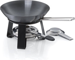 Kela Keuken - Joy Mini Wok met Rechaud Ø 18 cm - Kunststof - Zwart
