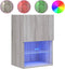 vidaXL - Tv-meubel - met - LED-verlichting - 40,5x30x60 - cm - grijs - sonoma - eiken