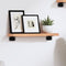 vidaXL - Wandschap - 40x10x2 - cm - behandeld - massief - eikenhout