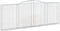 vidaXL - Schanskorven - 2 - st - gewelfd - 400x30x140/160 - cm - ijzer