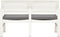 vidaXL - Tuinbank - 2-zits - met - kussens - 120 - cm - kunststof - wit