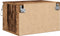 vidaXL - Nachtkastje - met - LED - Wandmontage - Oude - Hout - 50x36x30 - cm