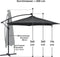 Juskys Brazil - Zweefparasol - 3,5 m met LED - Donkergrijs