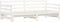 vidaXL - Slaapbank - met - onderschuifbed - 80x200 - cm - massief - grenenhout - wit