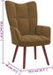 vidaXL Relaxstoel fluweel bruin