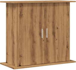 vidaXL - Aquariumstandaard - 81x36x73cm - bewerkt - hout - artisanaal - eikenkleur