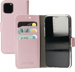 Mobiparts iPhone 11 Pro - Wallet Case - Saffiano motief - Roze