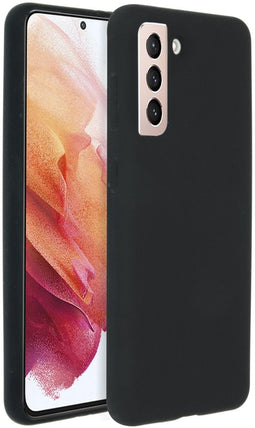 Accezz Liquid Silicone Backcover - Samsung Galaxy S21 - Schokabsorberend - Zwart