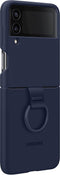 Samsung Galaxy Z Flip4 - Siliconen Cover met Ring - Donkerblauw