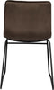 PoleWolf - Ripple stoel - Velvet - Espresso - Set van 4