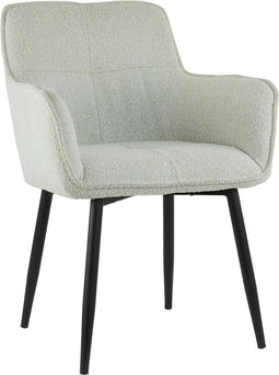 Light & Living Eetkamerstoel Emily - Bouclé - Crème