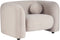 Fauteuil LEIREN Fluweel Taupe