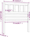 vidaXL - Hoofdbord - 81x4x100 - cm - massief - grenenhout - grijs