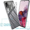 iMoshion Hoesje Geschikt voor Samsung Galaxy S20 Hoesje Siliconen - iMoshion Design hoesje - Transparant / Zwart / Hearts All Over Black