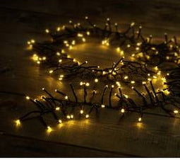 Sygonix - Kerstboomverlichting - Cluster-lichtketting met 200 LED's, warmwit, met afstandsbediening