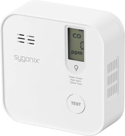 Sygonix Koolmonoxidemelder Incl. batterij (10 jaar), Met interne sensor werkt op batterijen Detectie van Koolmonoxide