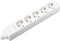 Sygonix SY-4744418 Stekkerdoos 5-voudig Wit 1 stuk(s)