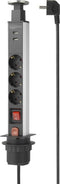 Sygonix SY-4755590 Inbouwstekkerdoos Zwart, Zilver Randaarde stekker 1 stuk(s)