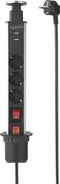 Sygonix SY-4755590 Inbouwstekkerdoos Zwart, Zilver Randaarde stekker 1 stuk(s)