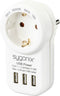 Sygonix SY-4755856 Tussenstekker Met USB Wit