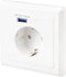 Sygonix SY-4777292 Stopcontact (inbouw) Met USB Wit