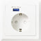 Sygonix SY-4777292 Stopcontact (inbouw) Met USB Wit