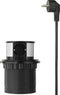 Sygonix SY-4780156 stopcontacttoren zwart, zilver beschermingscontact 1 stuk.