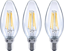 Sygonix SY-4945174 LED-lamp Energielabel E (A - G) E14 Kaars 4 W = 40 W Warmwit (Ø x h) 35 mm x 100 mm 3 stuk(s)