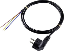 Sygonix SY-5043466 Stroom Aansluitkabel Zwart 5.00 m