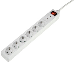 Sygonix SY-5044446 Overspanningsveilige stekkerdoos Wit 1 stuk(s)