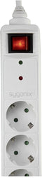 Sygonix SY-5044446 Overspanningsveilige stekkerdoos Wit 1 stuk(s)