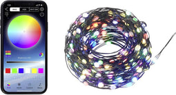 Sygonix SY-5167250 USB-lichtketting werkt op USB Aantal lampen 200 LED RGB Verlichte lengte: 19.9 m App-besturing, Timer, Kleurwissel