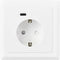 Sygonix SY-5238674 Stopcontact (onderbouw) Power Delivery, Kinderbeveiliging, Met USB-C Wit