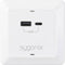 Sygonix SY-5251910 USB-laadbus Overspanningsbeveiliging, Met USB-C, Met USB-laaduitgang Wit