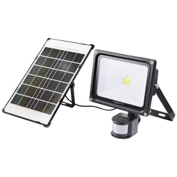 Sygonix SY-5461110 Spot op zonne-energie met bewegingsmelder 30 W Neutraalwit Zwart