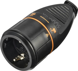 Sygonix SY-5597566 Koppeling met randaarde Kunststof Vergrendelbaar 250 V/AC Zwart, Oranje