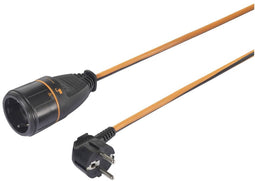 Sygonix SY-5597568 Stroom Verlengkabel 16 A Zwart, Oranje 5 m H05VV-F 3G 1,5 mm² Afsluitbaar