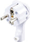 Sygonix SY-5598172 Platte stekker met randaarde Kunststof 250 V/AC Wit